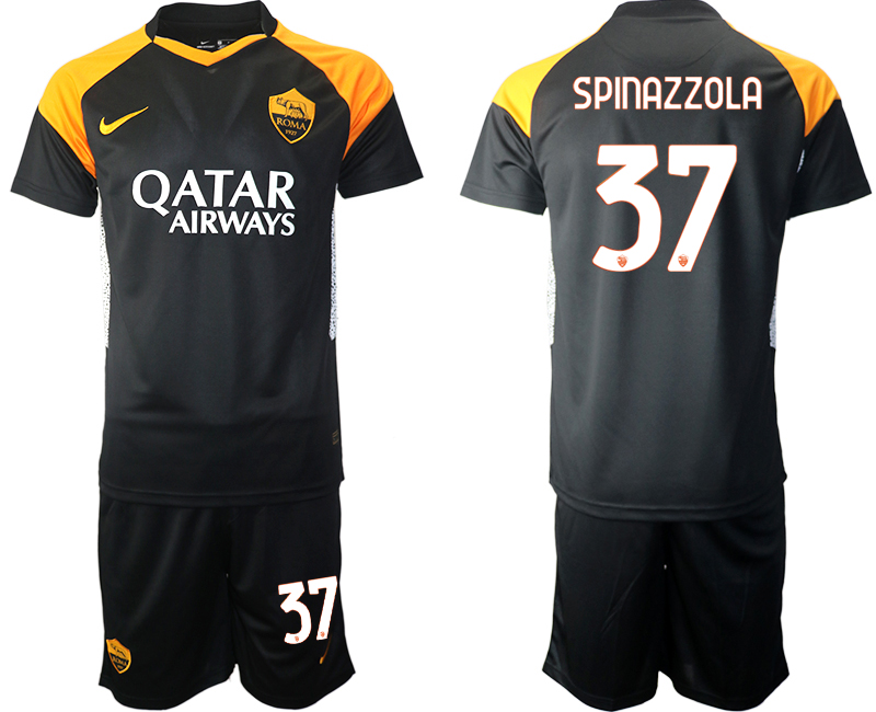 2020-21 Rome away 37# SPINAZZOLA black soccer jerseys