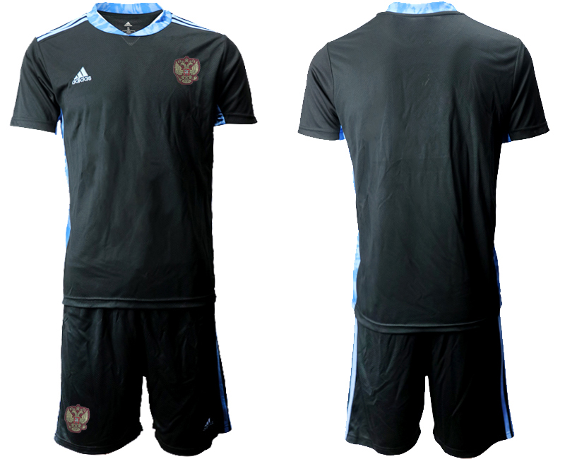 2020-21 Russia black goalkeeper soccer jerseys.