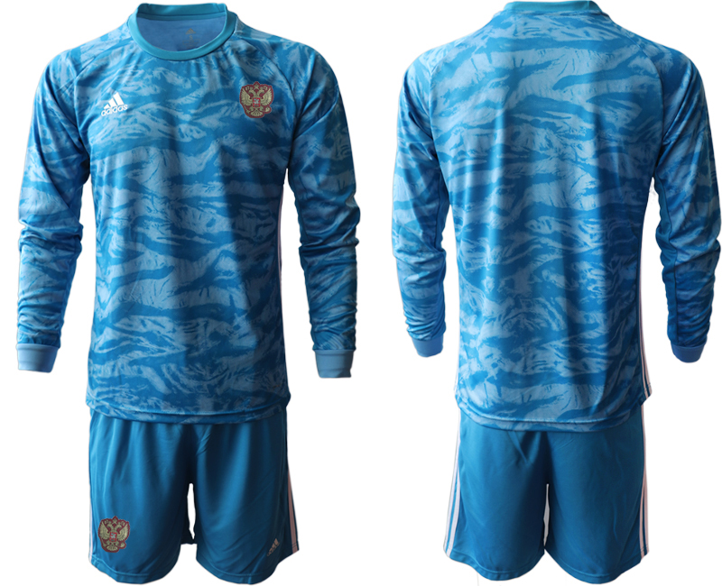 2020-21 Russia blue goalkeeper long sleeve soccer jerseys