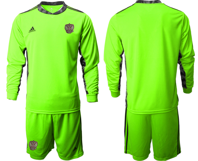 2020-21 Russia fluorescent green goalkeeper long sleeve soccer jerseys