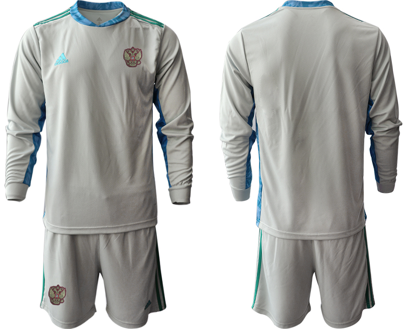2020-21 Russia gray goalkeeper long sleeve soccer jerseys