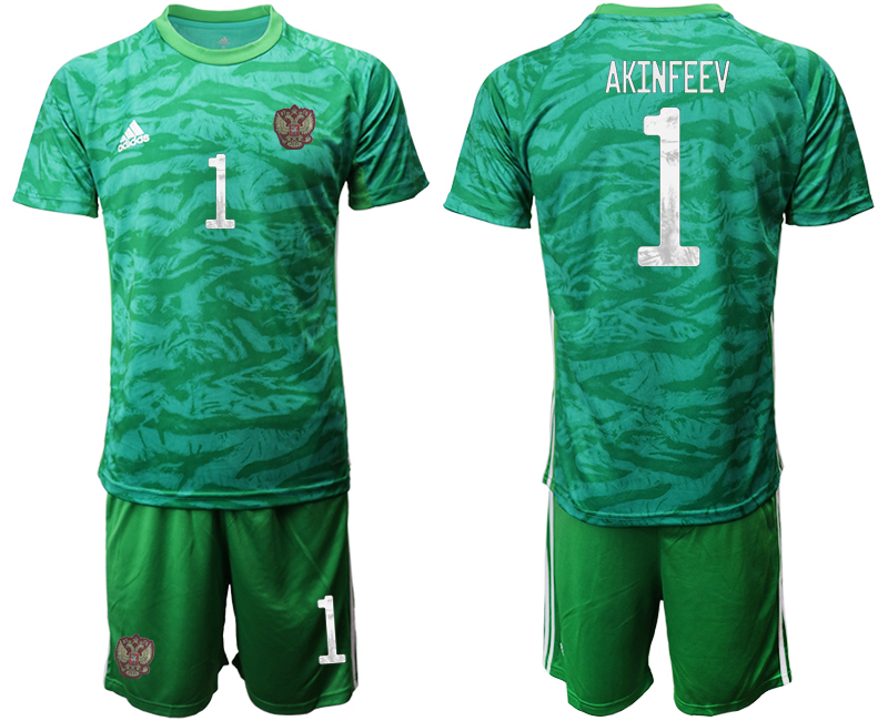 2020-21 Russia green goalkeeper 1# AKINFEEV soccer jerseys