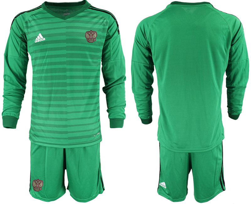 2020-21 Russia green goalkeeper long sleeve soccer jerseys