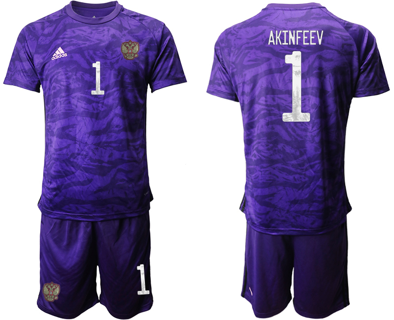 2020-21 Russia purple goalkeeper 1# AKINFEEV soccer jerseys
