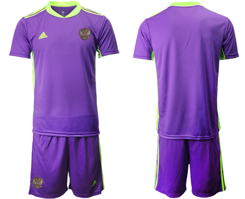 2020-21 Russia purple goalkeeper soccer jerseys.