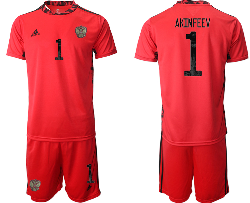2020-21 Russia red goalkeeper 1# AKINFEEV soccer jerseys