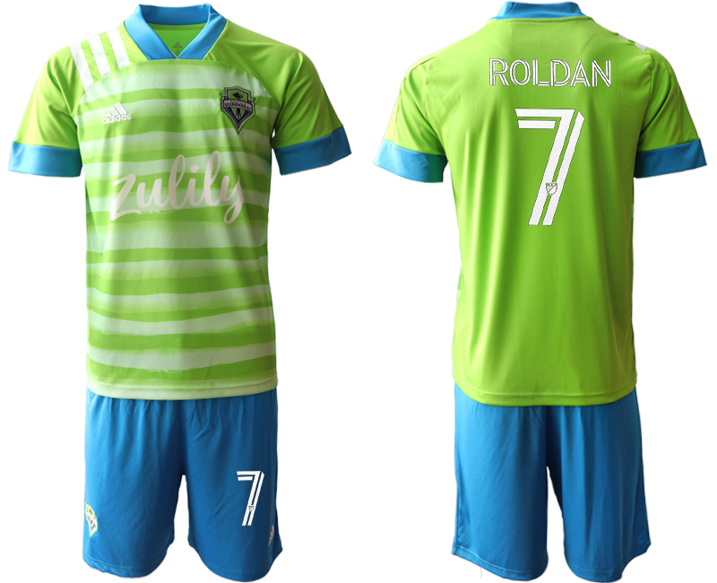 2020-21 Seattle Sounders 7 ROLDAN Home Soccer Jersey