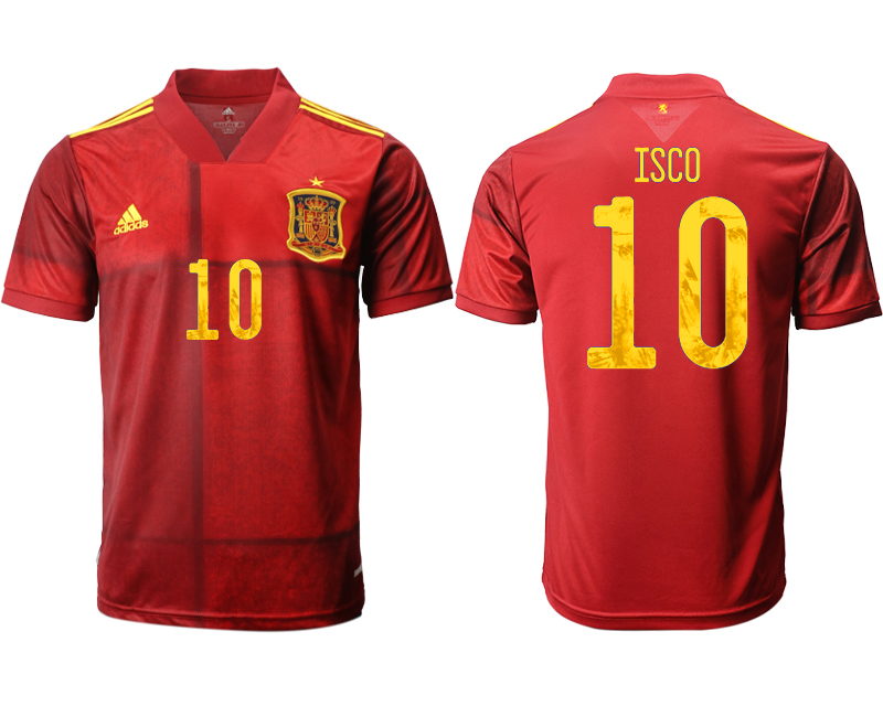 2020-21 Spain home aaa version 10# ISCO soccer jerseys