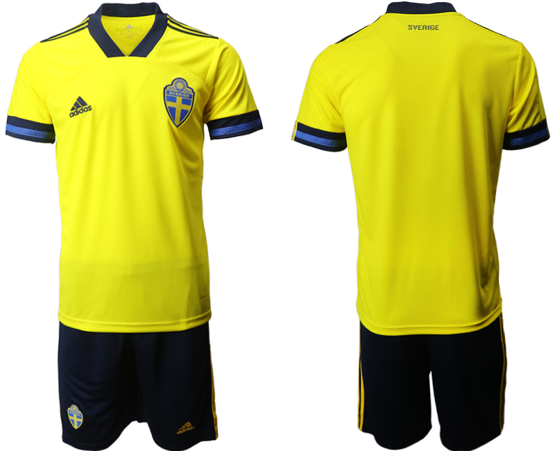 2020-21 Sweden home soccer jerseys