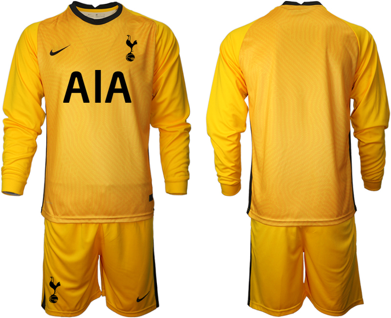 2020-21 Tottenham Hotspur yellow goalkeeper long sleeve soccer jerseys