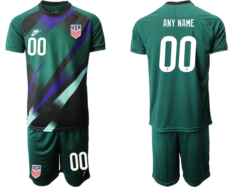 2020-21 United States Dark green goalkeeper any name custom soccer jerseys
