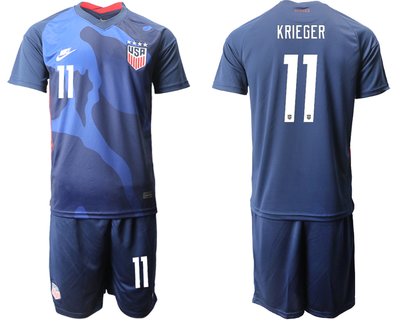 2020-21 United States away 11# KRIEGER soccer jerseys