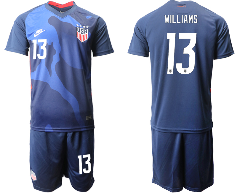 2020-21 United States away 13# WILLIAMS soccer jerseys