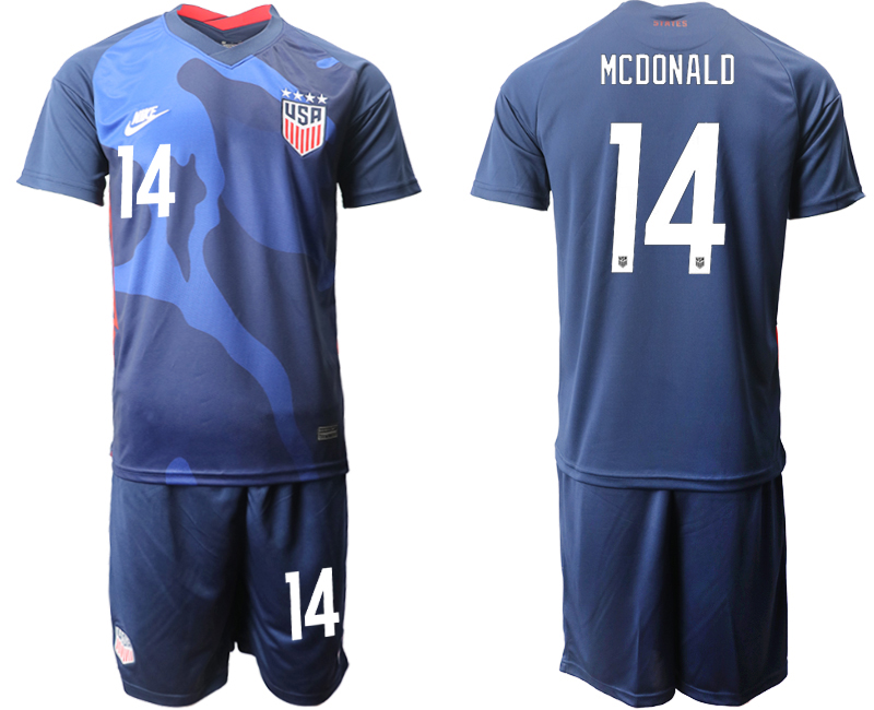 2020-21 United States away 14# MADONALD soccer jerseys