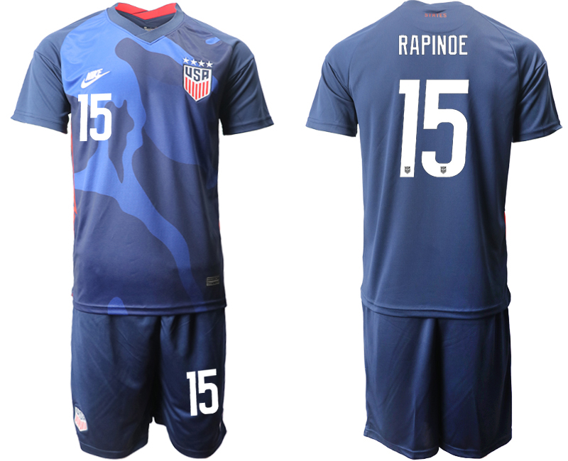 2020-21 United States away 15# RAPINOE soccer jerseys