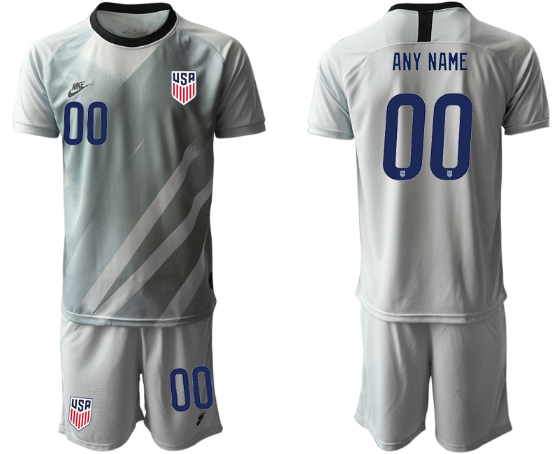 2020-21 United States gray goalkeeper any name custom soccer jerseys