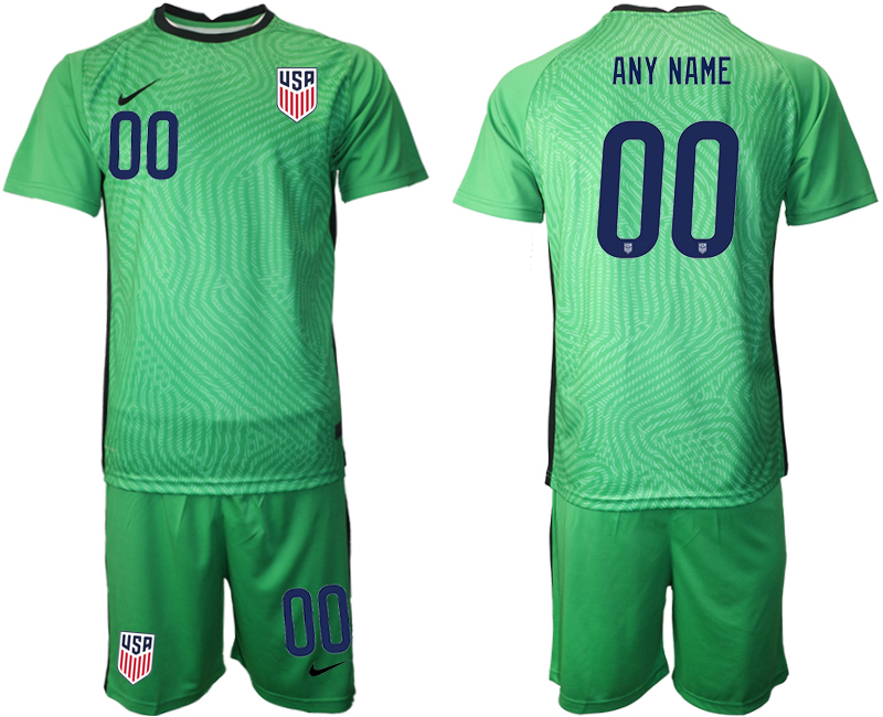 2020-21 United States green goalkeeper any name custom soccer jerseys