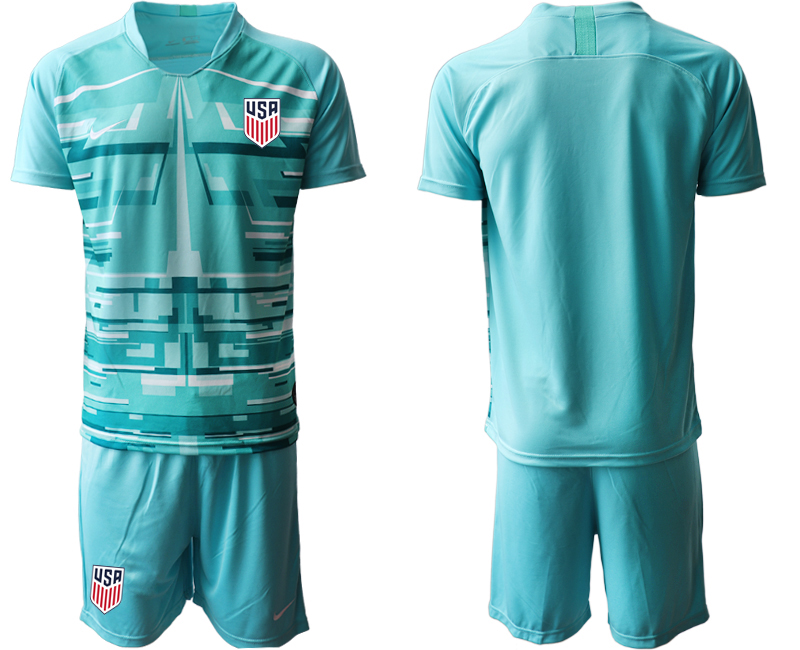 2020-21 United States lake blue goalkeeper soccer jerseys