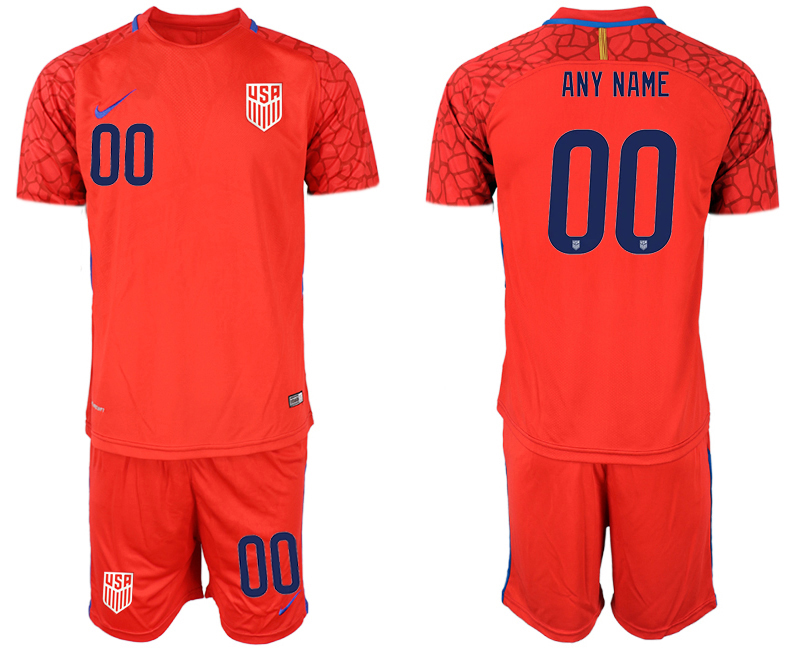 2020-21 United States red goalkeeper  any name custom soccer jerseys