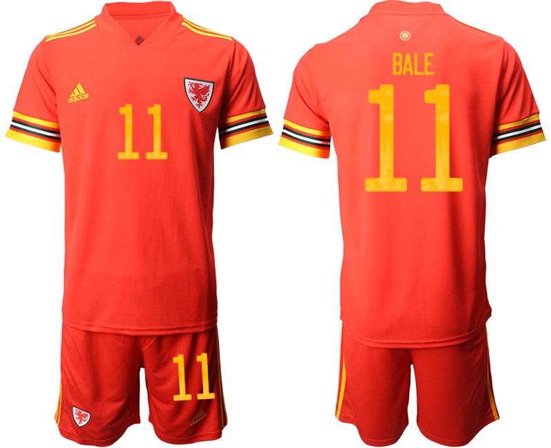 2020-21 Wales home 11# BALE soccer jerseys