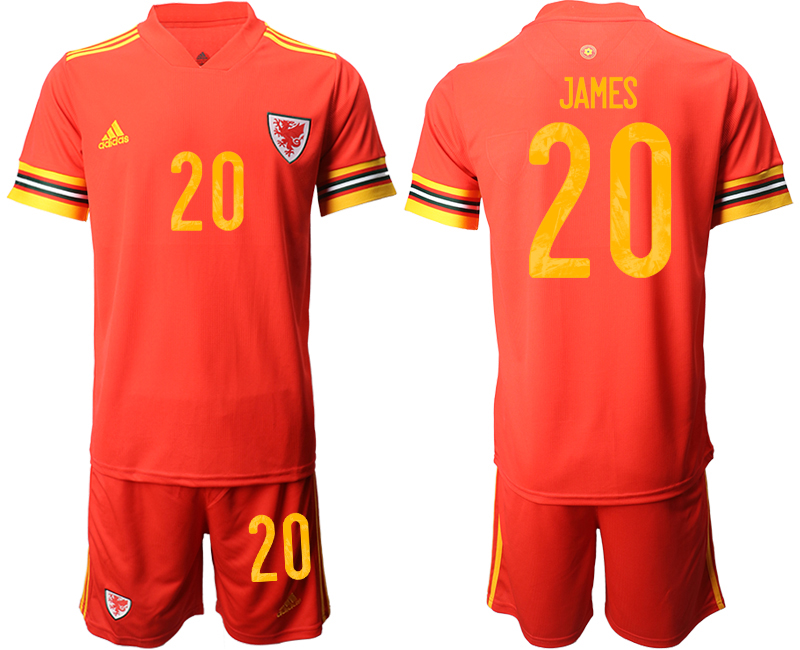 2020-21 Wales home 20# JAMES soccer jerseys