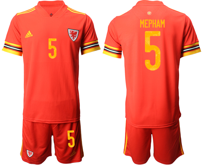 2020-21 Wales home 5# MEPHAM occer jerseys