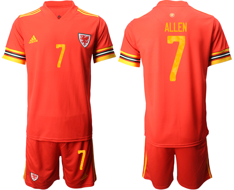 2020-21 Wales home 7# ALLEN soccer jerseys