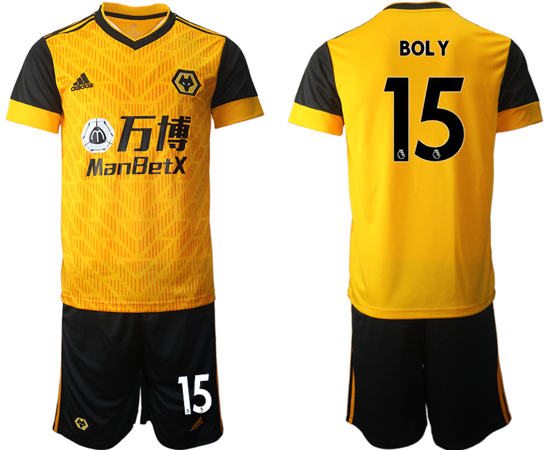 2020-21 Wolverhampton Wanderers home 15# BOLY soccer jerseys