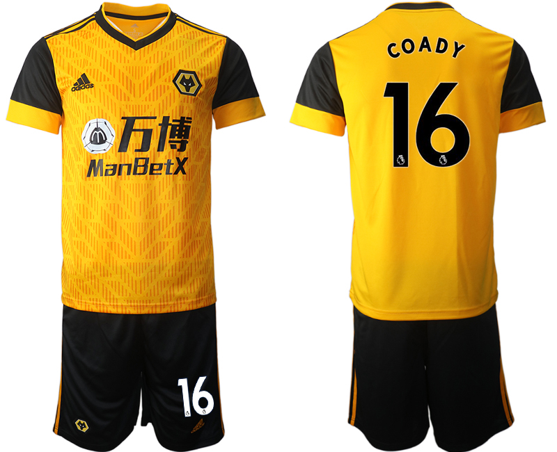 2020-21 Wolverhampton Wanderers home 16# COADY soccer jerseys