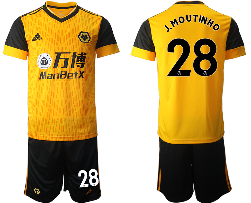 2020-21 Wolverhampton Wanderers home 28# J.MOUTINHO soccer jerseys