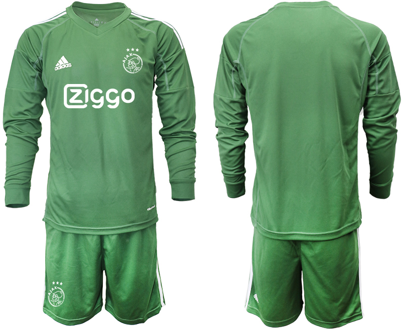2020-21 ajax army green goalkeeper long sleeve soccer jerseys