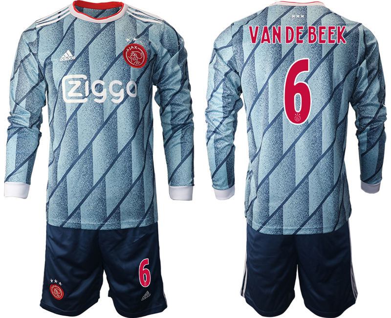 2020-21 ajax away 6# VAN DE BEEK long sleeve soccer jerseys