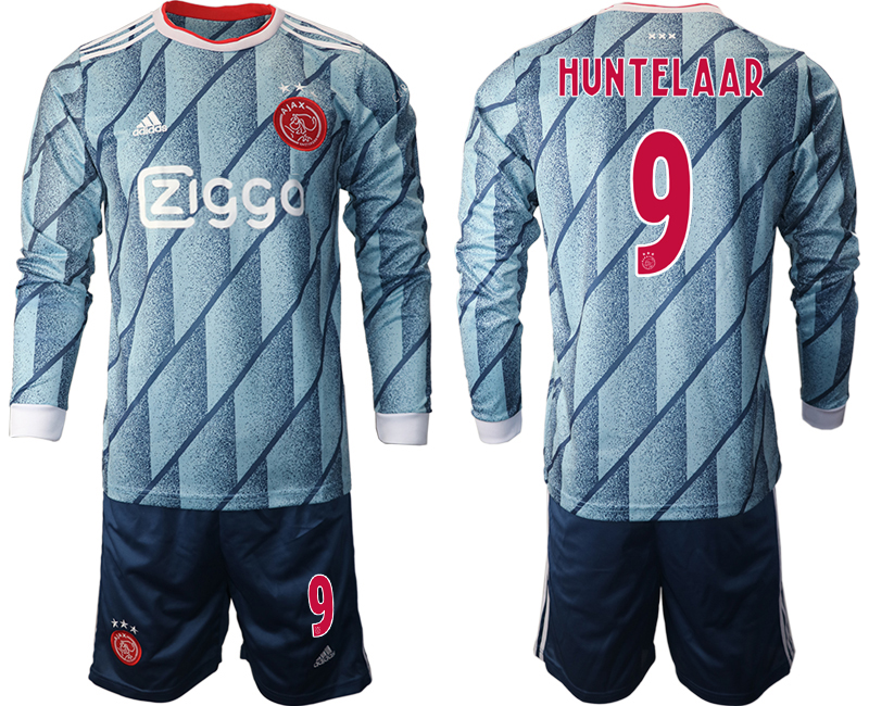 2020-21 ajax away 9# HUNTELAAR long sleeve soccer jerseys