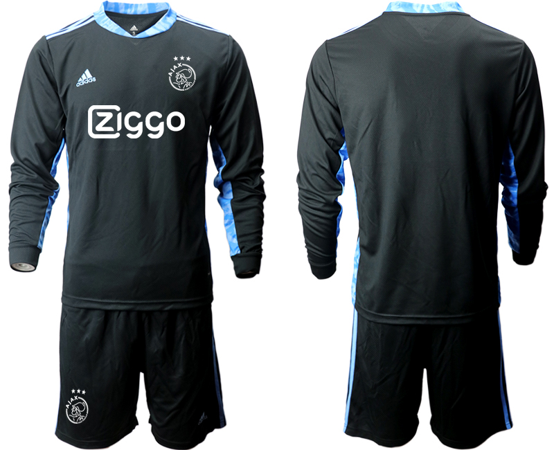 2020-21 ajax black goalkeeper long sleeve soccer jerseys