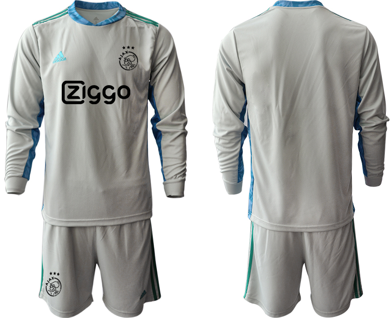 2020-21 ajax gray goalkeeper long sleeve soccer jerseys