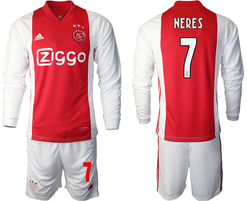 2020-21 ajax home 7# NERES long sleeve soccer jerseys