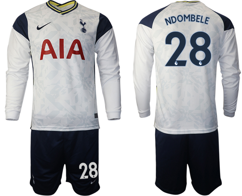 2020-21Tottenham Hotspur home 28# NDOMBELE long sleeve soccer jerseys