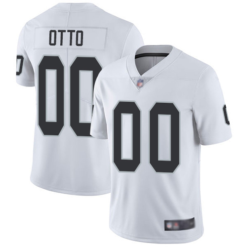 Men's Limited #00 Jim Otto White Jersey Vapor Untouchable Road Football Oakland Raiders