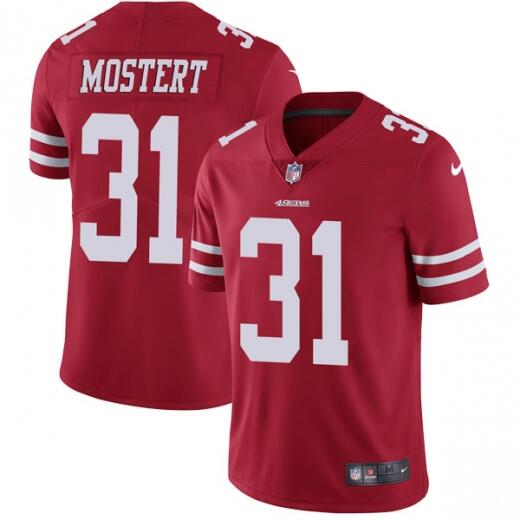 Men's San Francisco 49ers #31 Raheem Mostert Red Vapor Untouchable Limited Stitched NFL Jersey