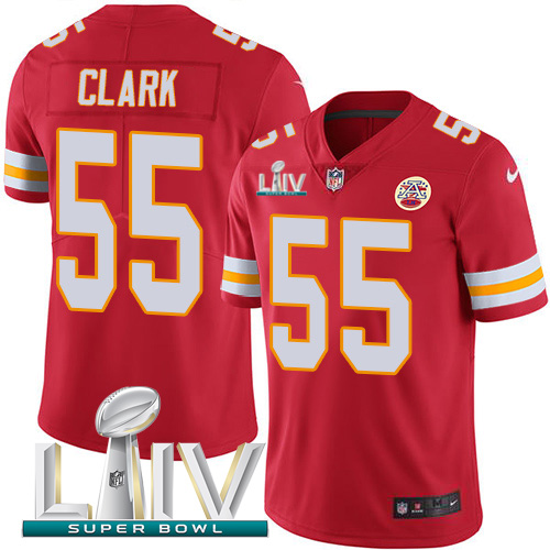 Nike Chiefs #55 Frank Clark Red Super Bowl LIV 2020 Team Color Men's Stitched NFL Vapor Untouchable Limited Jersey