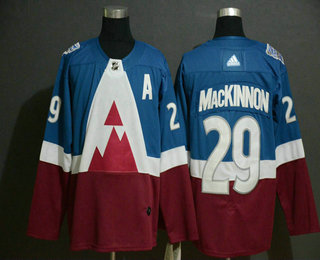 Men's Colorado Avalanche #29 Nathan MacKinnon Blue 2020 Stadium Series Adidas Stitched NHL Jersey