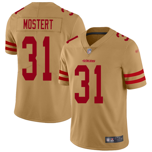 Nike 49ers #31 Raheem Mostert Gold Youth Stitched NFL Limited Inverted Legend Jersey