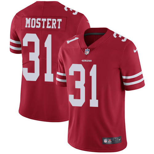 Nike 49ers #31 Raheem Mostert Red Team Color Youth Stitched NFL Vapor Untouchable Limited Jersey