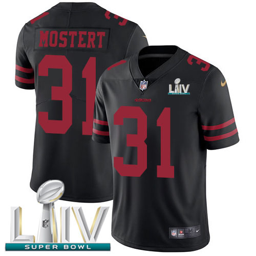 Nike 49ers #31 Raheem Mostert Black Super Bowl LIV 2020 Alternate Youth Stitched NFL Vapor Untouchable Limited Jersey