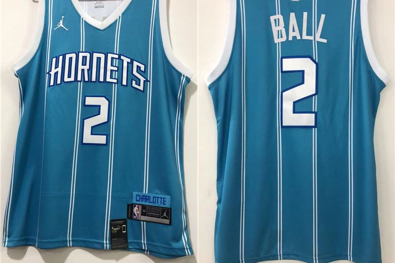Charlotte Hornets #2 LaMelo Ball Blue 2021 Brand Jordan City Edition discount nba Jerseys for Men