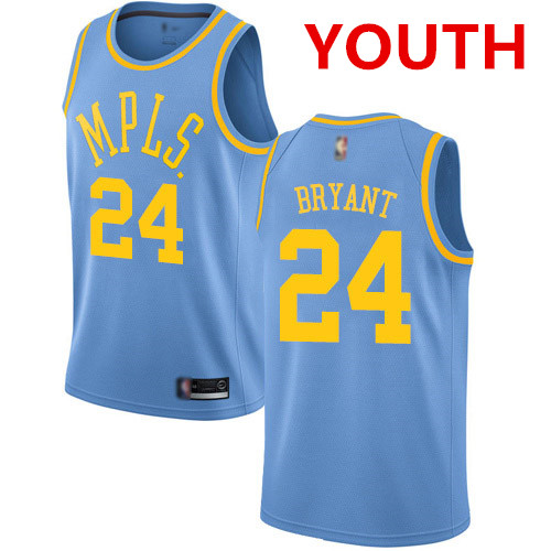 Youth Los Angeles Lakers #24 Kobe Bryant Royal Blue Basketball Swingman Hardwood Classics Jersey