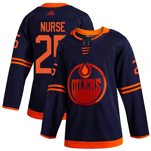 Men's Edmonton Oilers #25 Darnell Nurse Navy Blue Alternate Premier Hockey Jersey