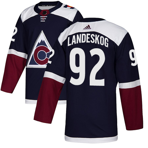 Adidas Colorado Avalanche #92 Gabriel Landeskog Navy Blue Authentic Stitched NHL Jersey
