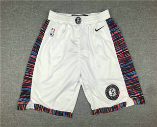 Men's Brooklyn Nets NEW White 2020 City Edition NBA Swingman Shorts