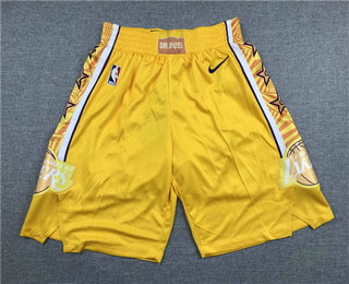 Men's Los Angeles Lakers Yellow 2020 Nike City Edition Swingman Shorts